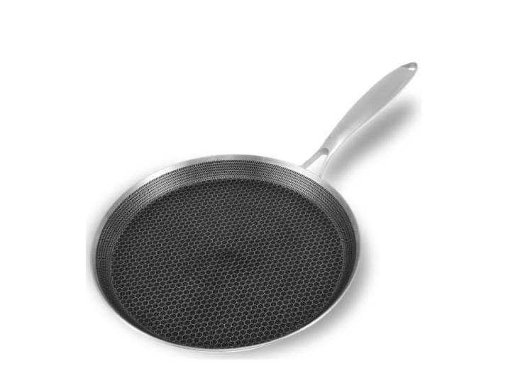 Crêpes-Pfanne Mit Antihaftbeschichtung, Kompatibel Mit Honeycomb Wabenförmige Innenstruktur For Die Tägliche Zubereitung Von Crêpes Und Pfannkuchen(30cm)