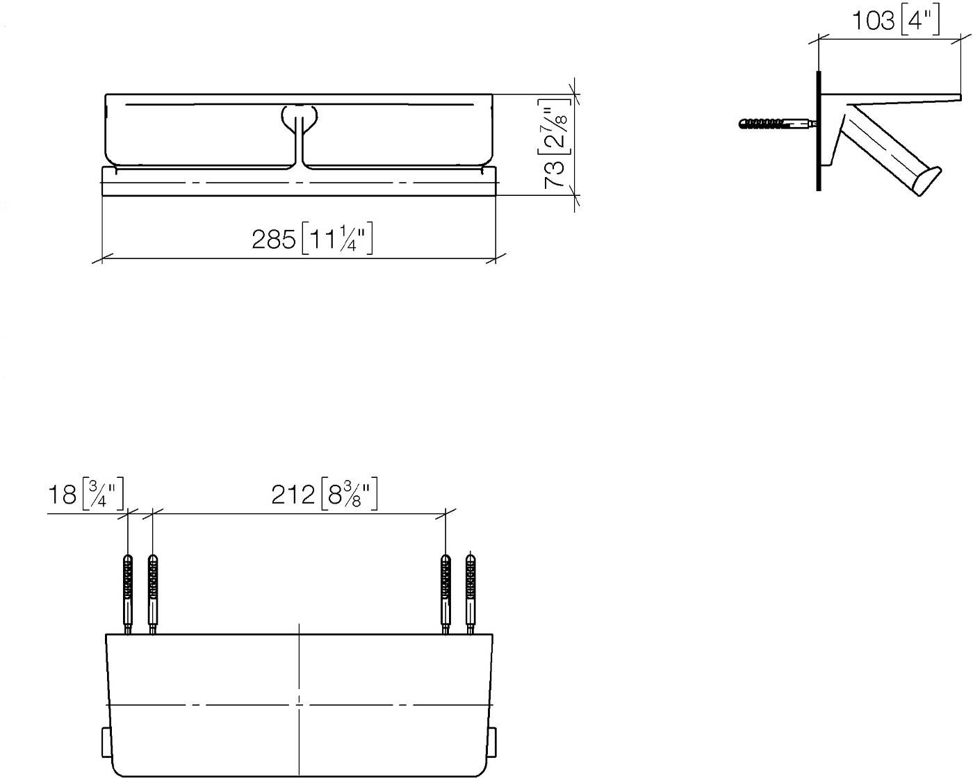Dornbracht IMO Papierrollenhalter für 2 Rollen