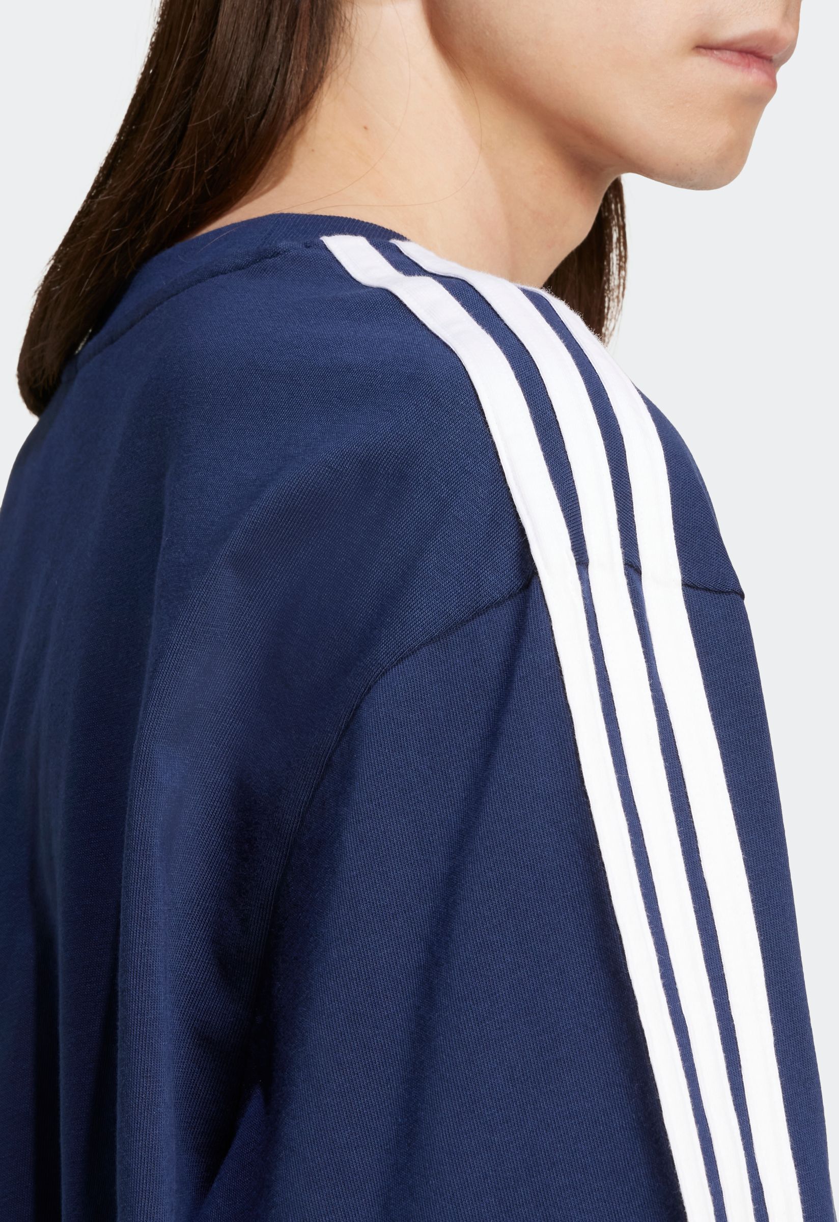 T-Shirt ADIDAS ORIGINALS "ADICOLOR OVERSIZED", Herren, Gr. M, blau (night indigo), Obermaterial: 100% Baumwolle, normal, Shirts T-Shirt, Oversized, weit night indigo M