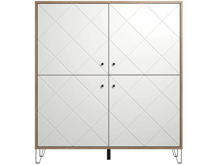 Highboard Clara eiche Holzwerkstoff B 123 H 136 cm - Highboard