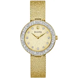 Bulova 98L321 Damenuhr Quarz Champagne Goldfarben