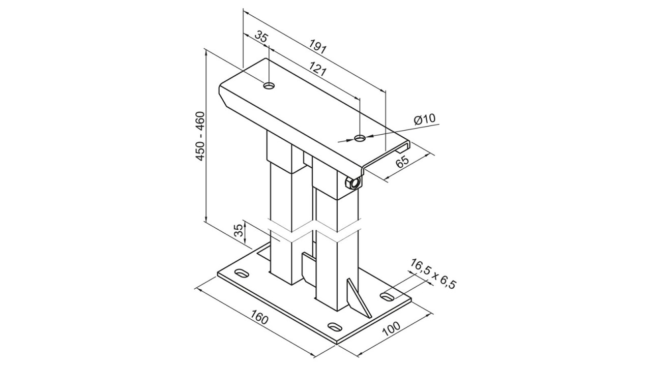Zehnder Zubehör Fußkonsole FMORV HD45-4, RAL 9016, 110301 110301