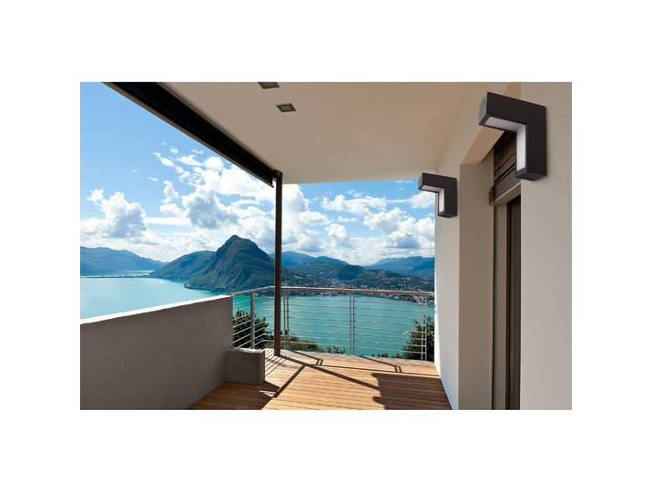 Applique murale d'extérieur LED Linkage 5 x 15 x 15cm Gris