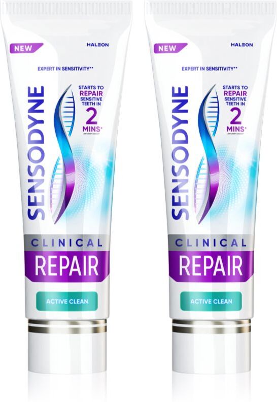 Sensodyne Clinical Repair Active Clean Tandpasta 2x75 ml