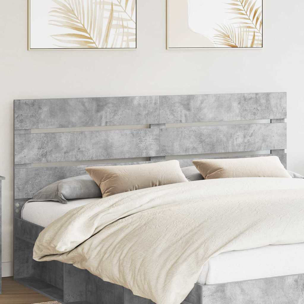 17 Stories Slat Headboard Concrete Grey Queen