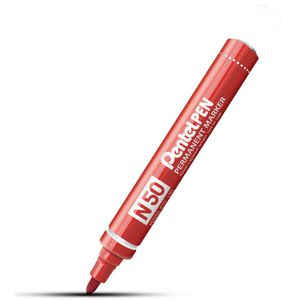 Pentel Permanentmarker N50, N50-BE, Strichbreite 2 - 3 mm, rot
