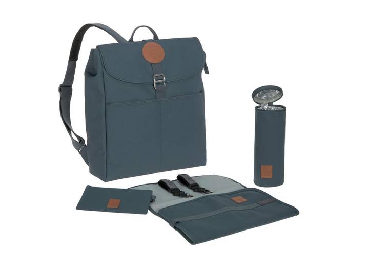 Lässig Wickelrucksack Green Label Adventure, Blau, Uni, 14x42x34 cm, Baby on Tour, Kinderwagen, Wickeltaschen & Wickelrucksäcke