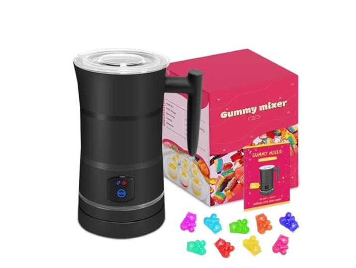 hzexun Gummibärchen-Mixer für Gummibärchen, Gummi-Maschine für Kräuter, Gummibonbons, inklusive 1 Bärenform, 1 Obstform