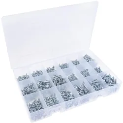 RS PRO, Schrauben, Blechschrauben Linsenkopf Sortiment (1200 Schrauben pro Stück)