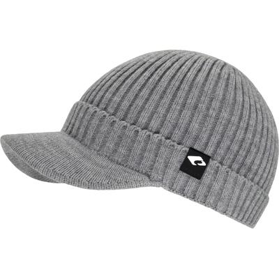 Strickmütze CHILLOUTS "Benno Hat", Herren, grau, Strick, Kunstfaser, Mützen Strickmütze, Cap-Mütze mit Schirm