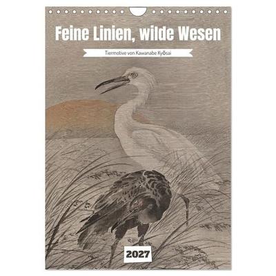 Feine Linien, wilde Wesen (Wandkalender 2027 DIN A4 hoch), CALVENDO Monatskalender