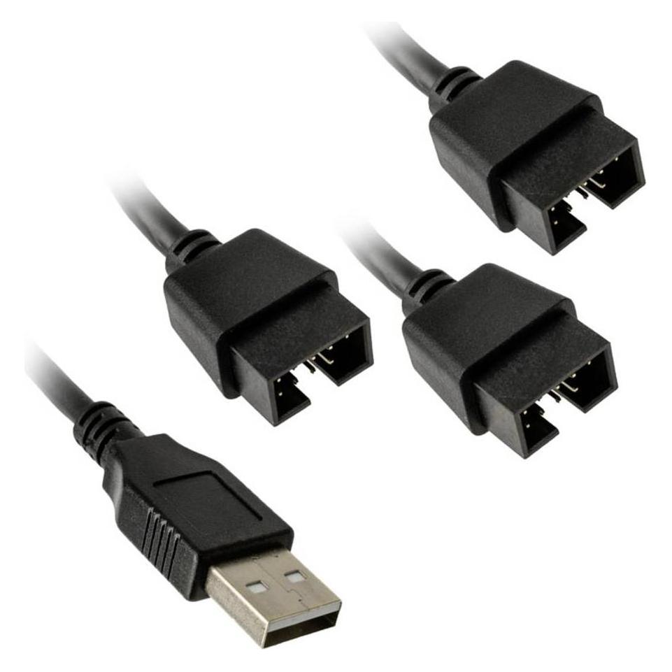 Lian-Li PW-U2TPAB USB Hub - schwarz (0.14 m, USB 2.0) (PW-U2TPAB)