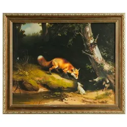 Wandbild 47,6 x cm The Fox Kunststoff Grün