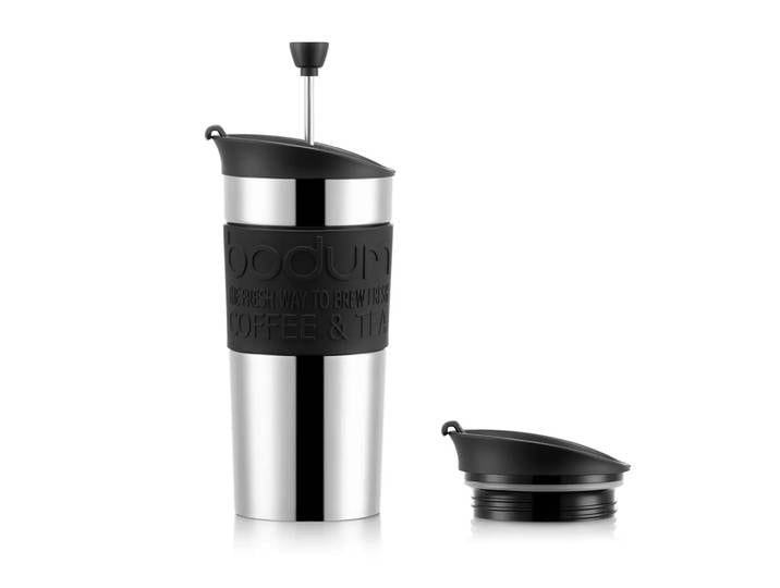 Bodum Mug à piston Travel chrome noir