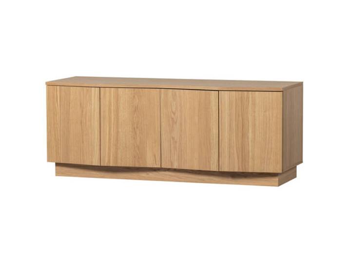 WOOOD Zuma tv-meubel - Push-To-Open - Eiken - Transparant - 52x133x45