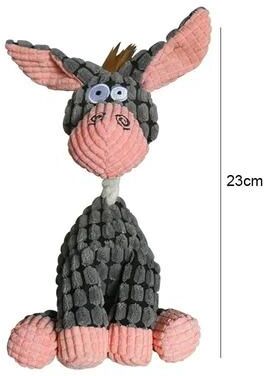 Uplift Essentials Donkey Plush Chew Toy For Dogs And Puppies With Squeaker donkey