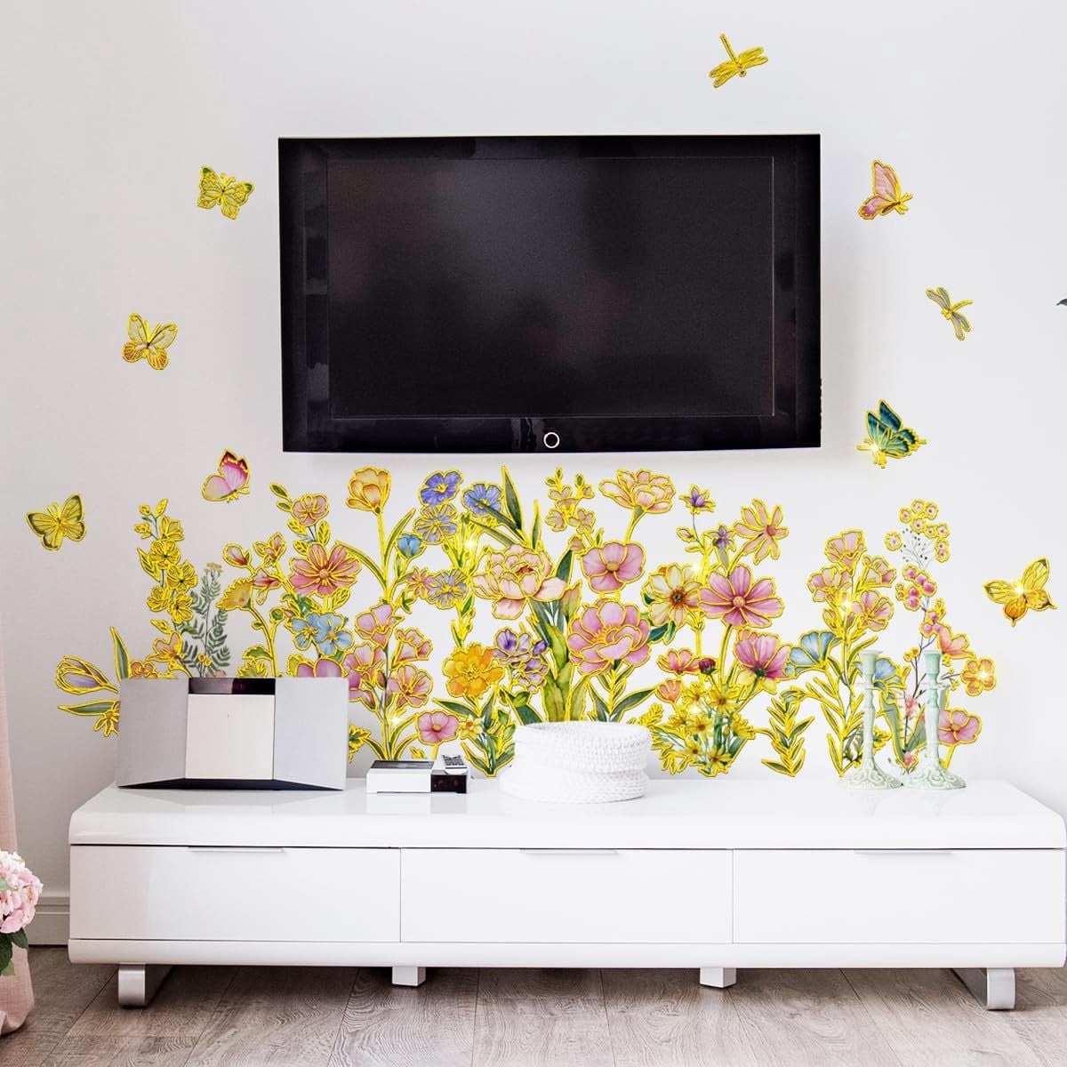 Dailygoody Wandstickers Vlinders Peel Stick Gouden Kleur