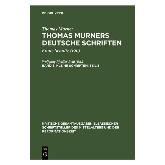 De Gruyter Kleine Schriften, Teil 3 (Deutsch, Hardcover) (67791932)