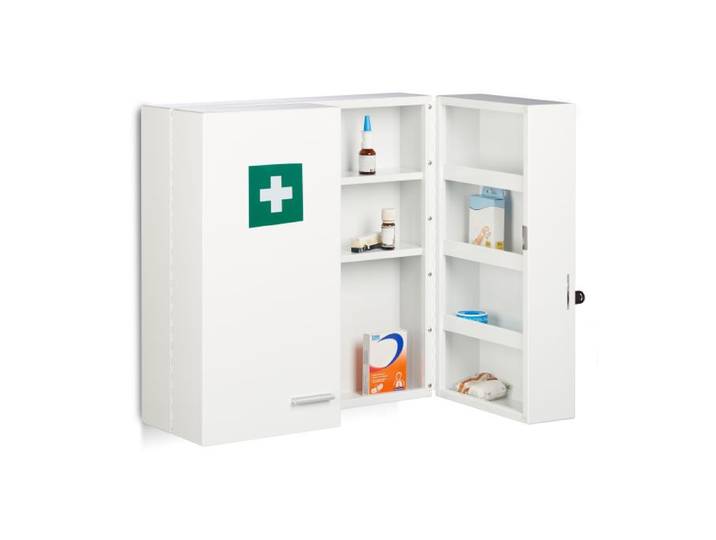 Relaxdays Abschließbarer Medizinschrank