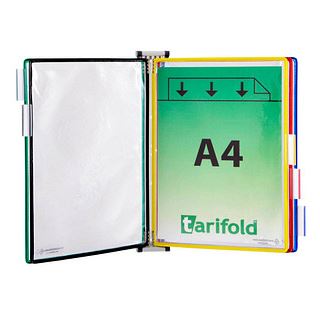 tarifold Wand-Sichttafelsystem 414159 DIN A4 farbsortiert mit 5 St. Sichttafeln