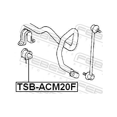 FEBEST Lagerung, Stabilisator TSB-ACM20F Vorderachse für TOYOTA