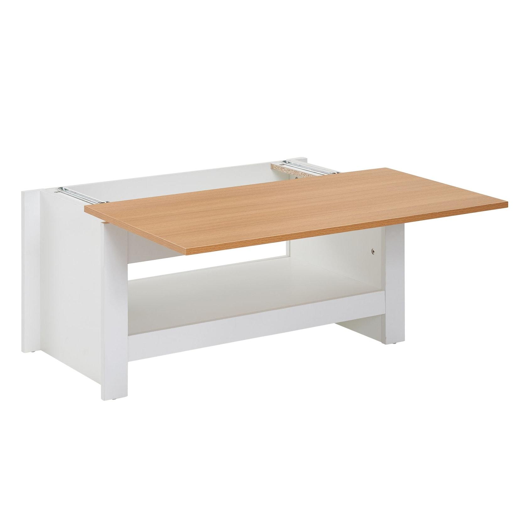KADIMA DESIGN Moderner Couchtisch mit Stauraum, Abgesetztes Design, Kratz- und Wasserbeständig