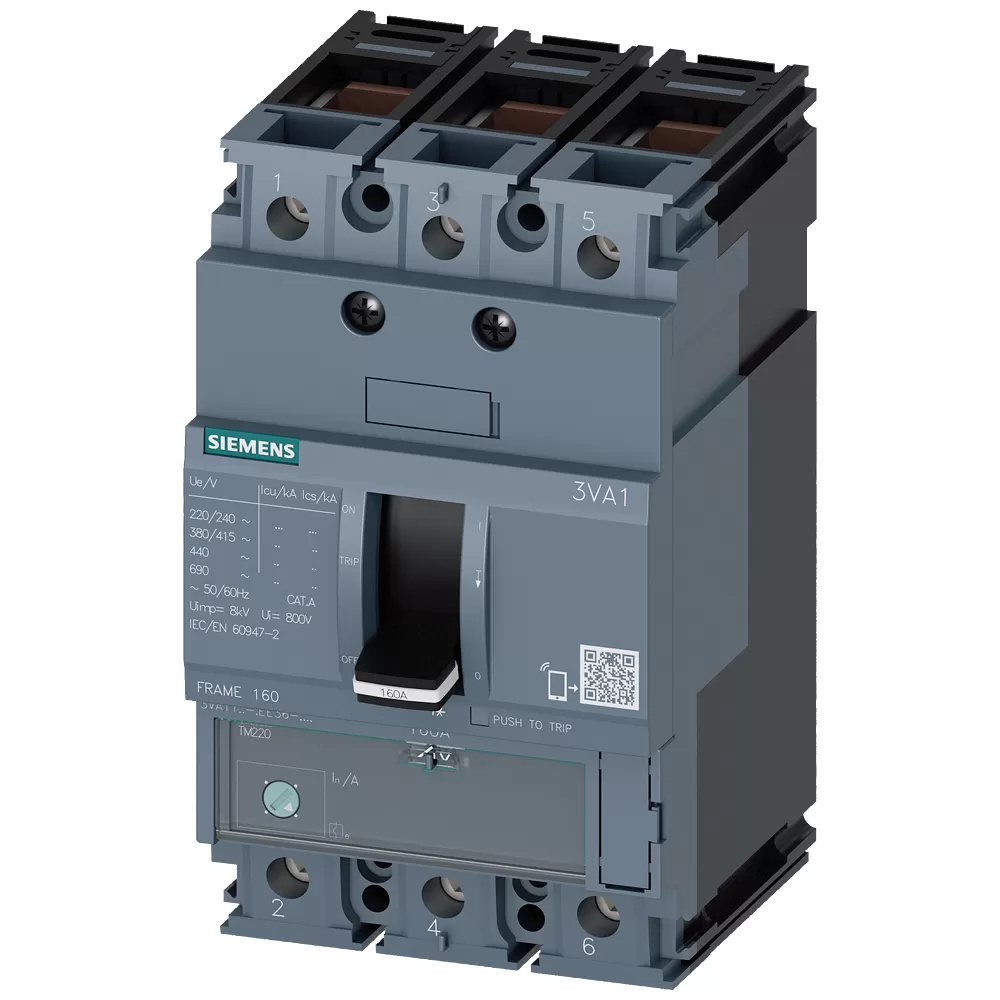 Siemens MCCB_IEC_BG160_160A_3P_36KA_TM_ ATFM, IP40