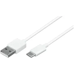 goobay USB-C Lade- und Synchronisationskabel 1,0 m weiß weiß