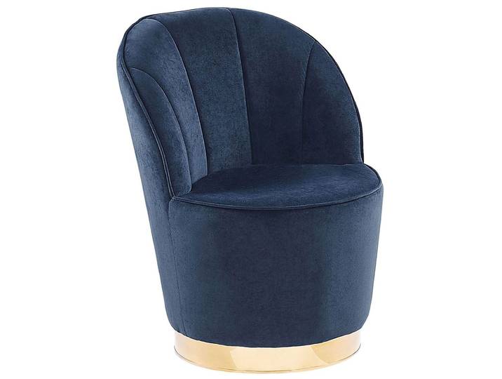 Fauteuil en velours bleu h72