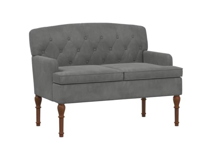 GHVBNMF 2-Sitzer Sofa Samt Dunkelgrau Loveseat Couch mit Knopfheftung Stylisches Samt-Polstersofa für Wohnzimmer & Schlafzimmer mit bequemer Schaumstoffpolsterung und stabiler Holzkonstruktion.