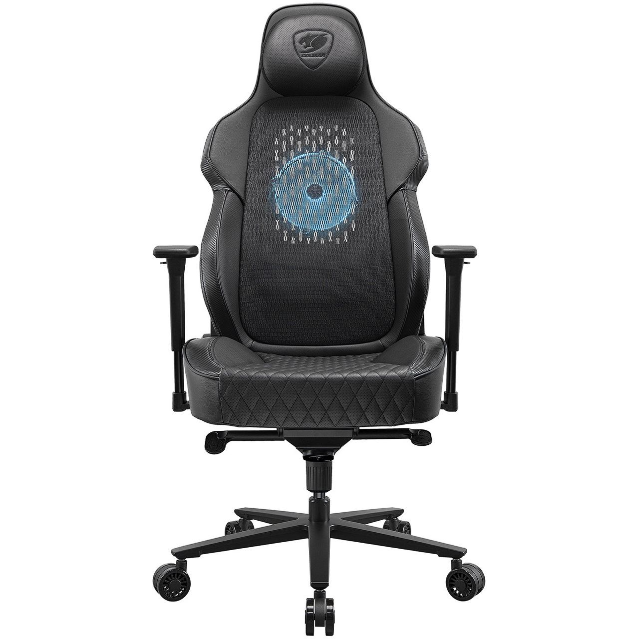 Cougar NxSys Aero, ARGB Lüfter, Schwarz Gaming-Stuhl