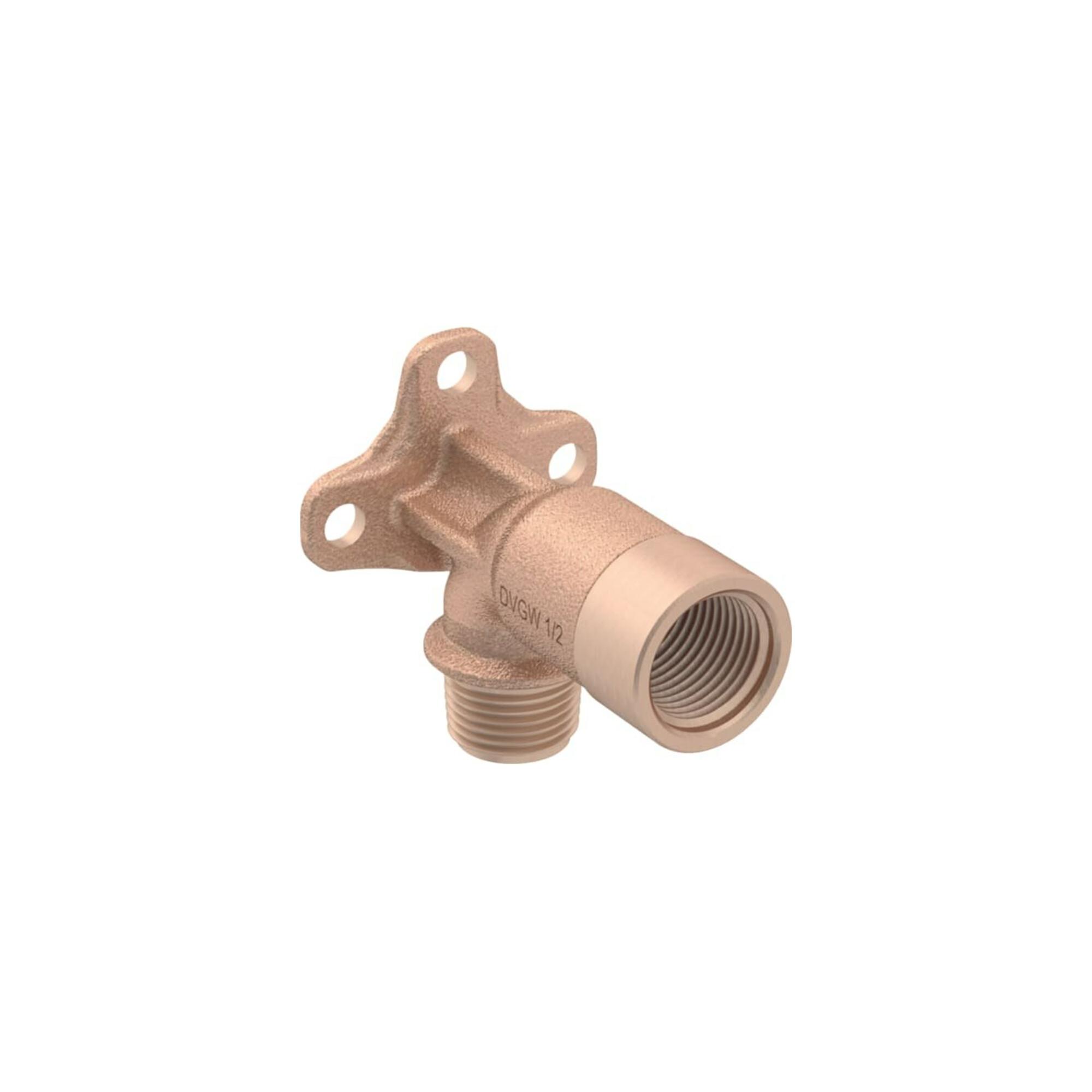 Geberit Anschlusswinkel Rp 1/2xR MF 1/2x57mm, 90Grad, Rotguss (602285001)