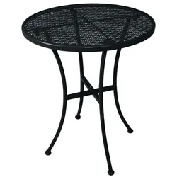 Bolero Runder Bistrotisch In Schlankem Design Stahl Schwarz 60 Cm