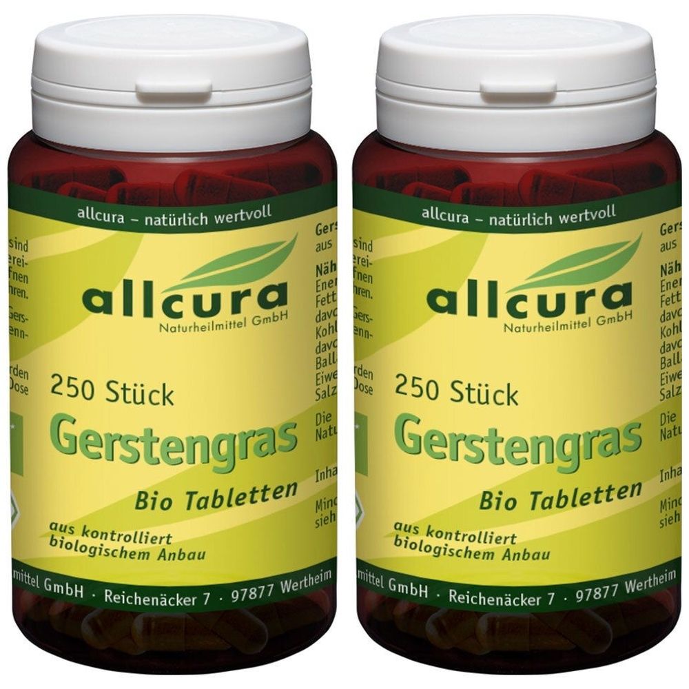 Gerstengras Tabletten Bio 2x 2x250 St