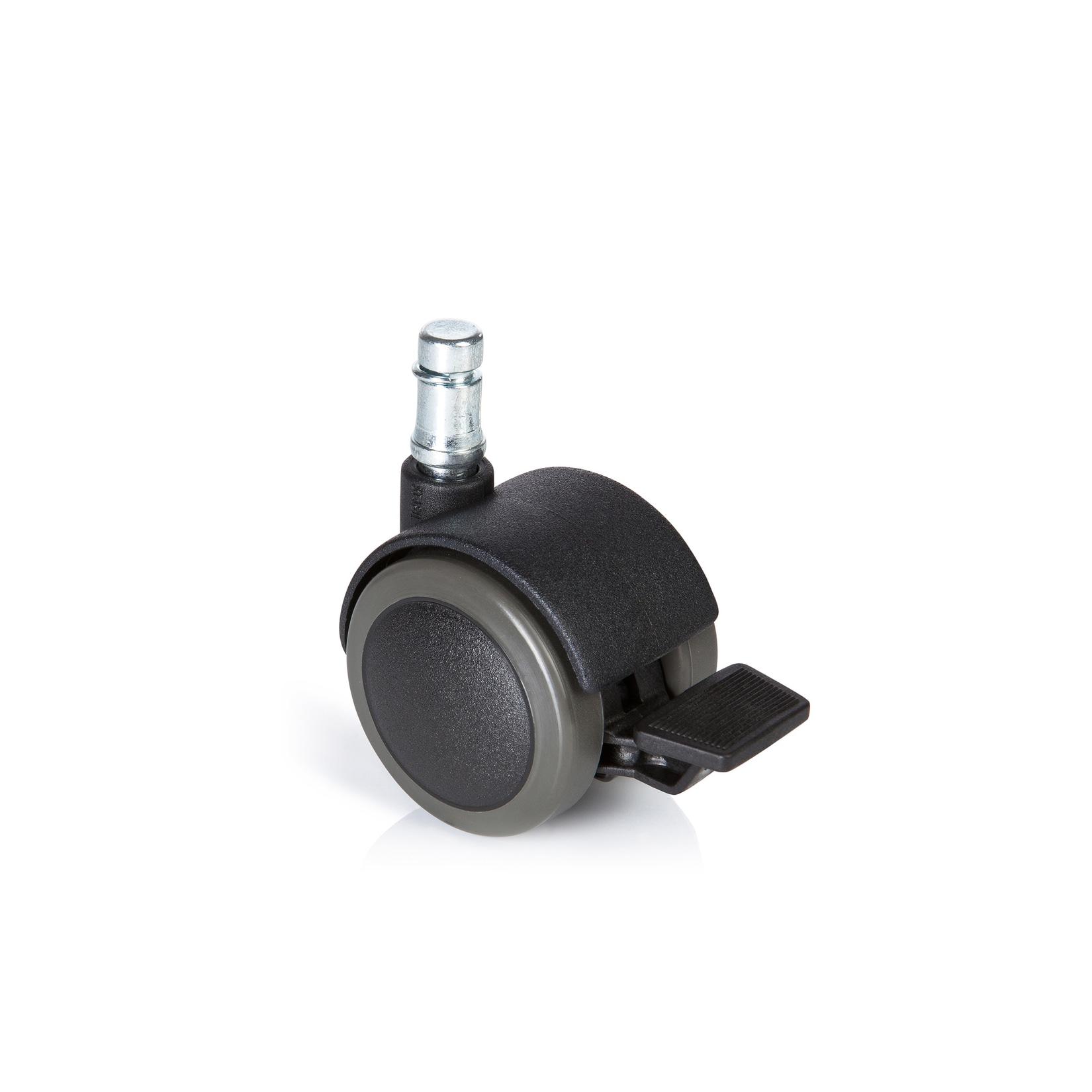 hjh OFFICE Stuhlrollen 5x ROLO STOP 11mm/50mm Metall, Kunststoff