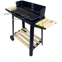 Rechteckiger Holzkohle-Rollengrill