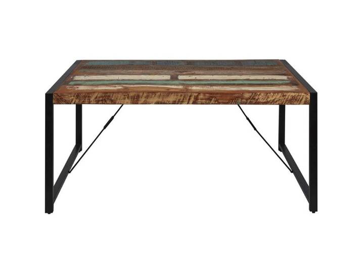 KALI - Table Repas 180cm Bois Recyclé et Pieds Métal Noir