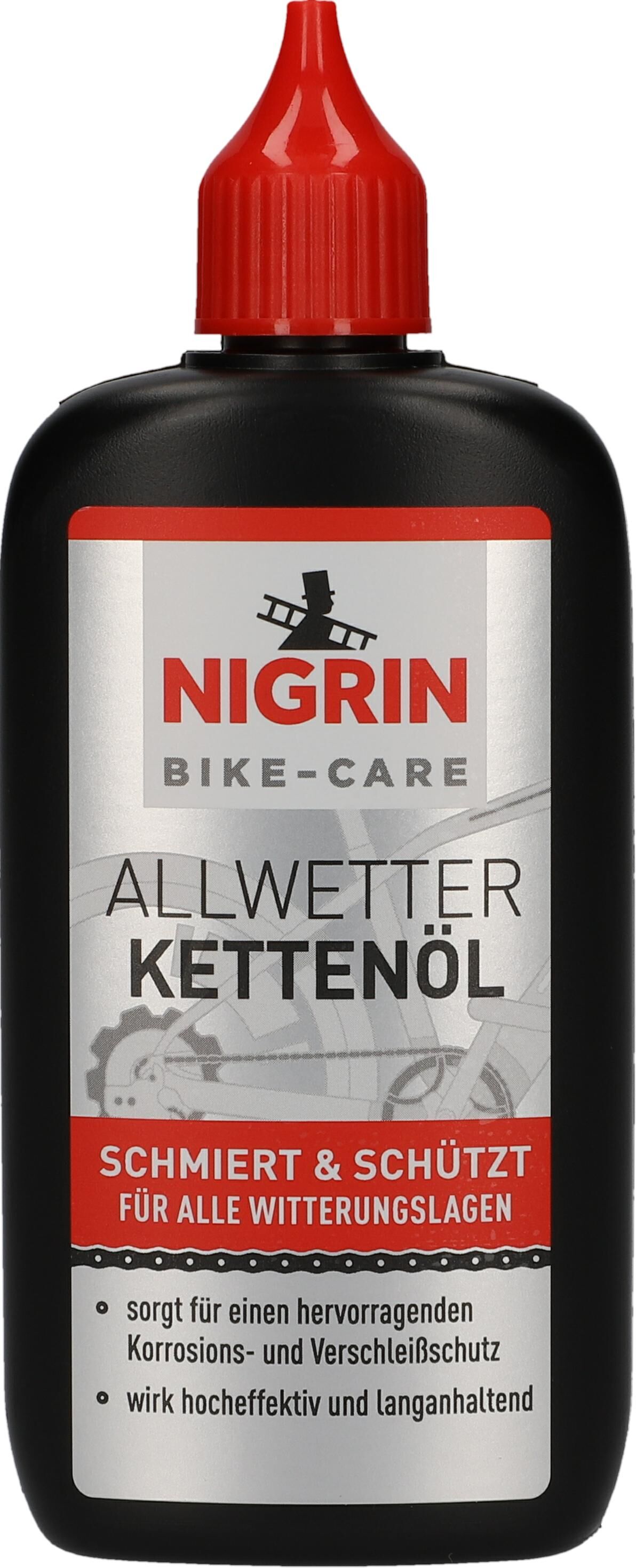 Nigrin Kettenschmierung Fahrrad-Kettenöl-Allwetter Bike Care [100 Ml] 50079 0.1l