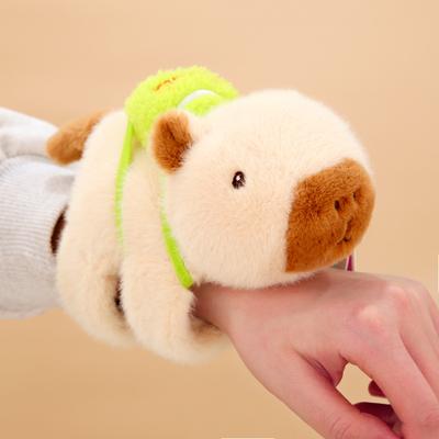 Friendly Fresh Finds Wagging Tail Capybara Plush Toy Cute Capybara Plushie With Interactive Features For Women, Kids & Animal Lovers khaki