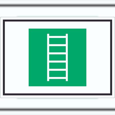HB-Druck Fluchtleiter Symbol Aufkleber A7 (74x105mm)
