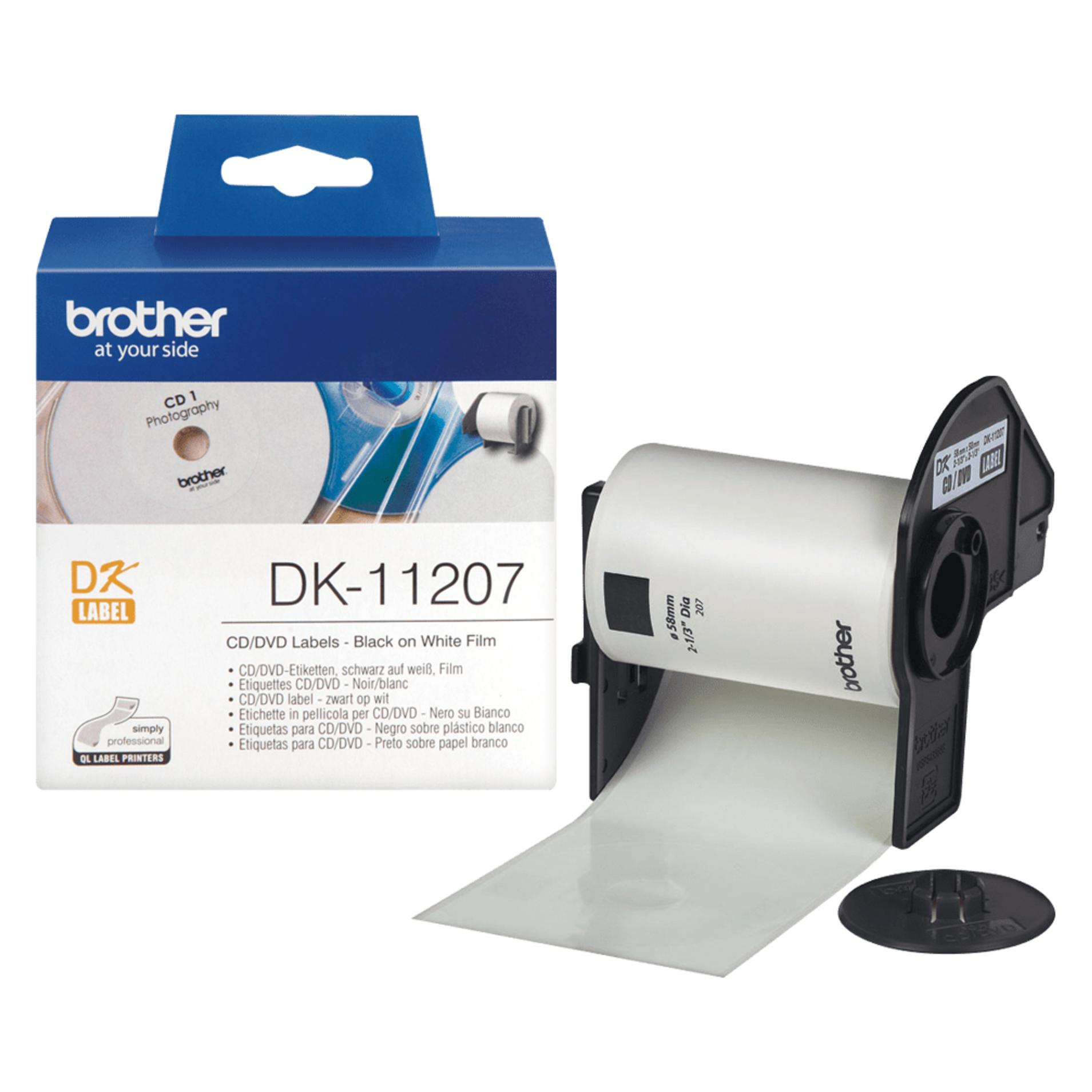 Brother DK-11207 CD/DVD-Etikett (58 mm) (DK-11207)
