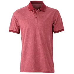 Polo-Shirt Melange "JN706" - 3XL - wine-melange/wine