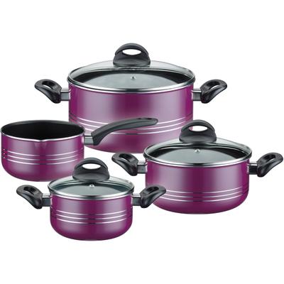Topf-Set GSW "Milano color", lila (violett), Töpfe, extra starker FerroThermBoden, Induktion
