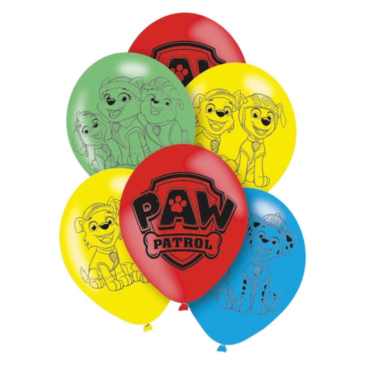 Haza Witbaard PAW Patrol-Ballone, 6pcs. (6x) (9914242)