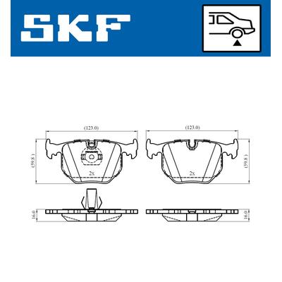 SKF Bremsbelagsatz, Scheibenbremse VKBP 90625 für LAND ROVER