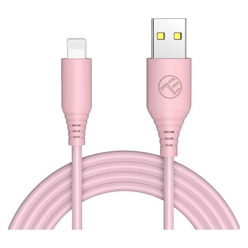 Tellur Silicone USB to Lightning cable 3A, 1m, pink (1 m, USB 2.0) (TLL155399)