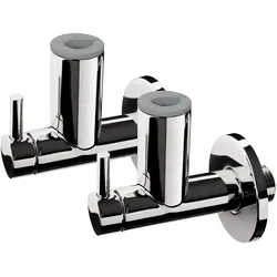 Milamondo Handwerk Design Eckventil Exklusiv 20,95 mm verchromt 2er-Set Einhebel