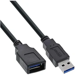 InLine Kabel USB USB-A - USB-A 2 m Schwarz (B-35620) (2 m, USB 3.2 Gen 1), USB Kabel
