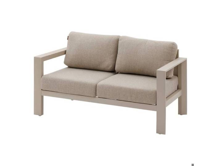 Canapé de jardin  Évasion  argile 2 places en aluminium et oléfine - Hespéride