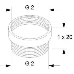 Grundfos, Wasserpumpe, Grundf Ausgleichsstück f Verschr.pumpen A9 G 2ZollxG 2Zoll 1x20